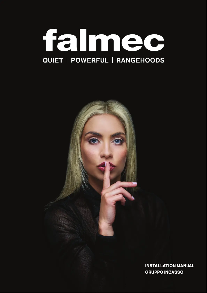 Página 1 del manual Guía de instalación Falmec F3GI80S1