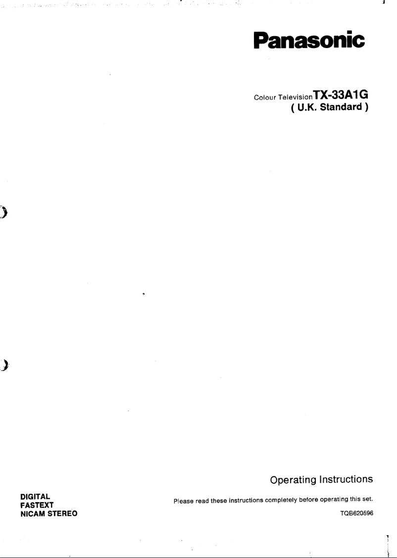 Imagen de la primera página del manual del dispositivo TX-33A1