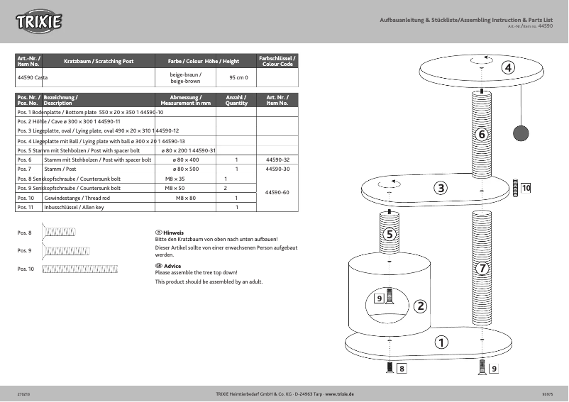 Imagen de la primera página del manual del dispositivo Casta