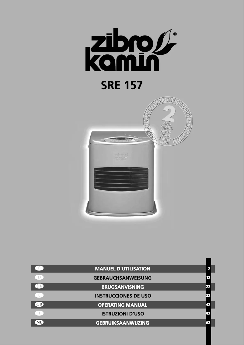 Página 1 del manual Manual de usuario Zibro Kamin SRE 157