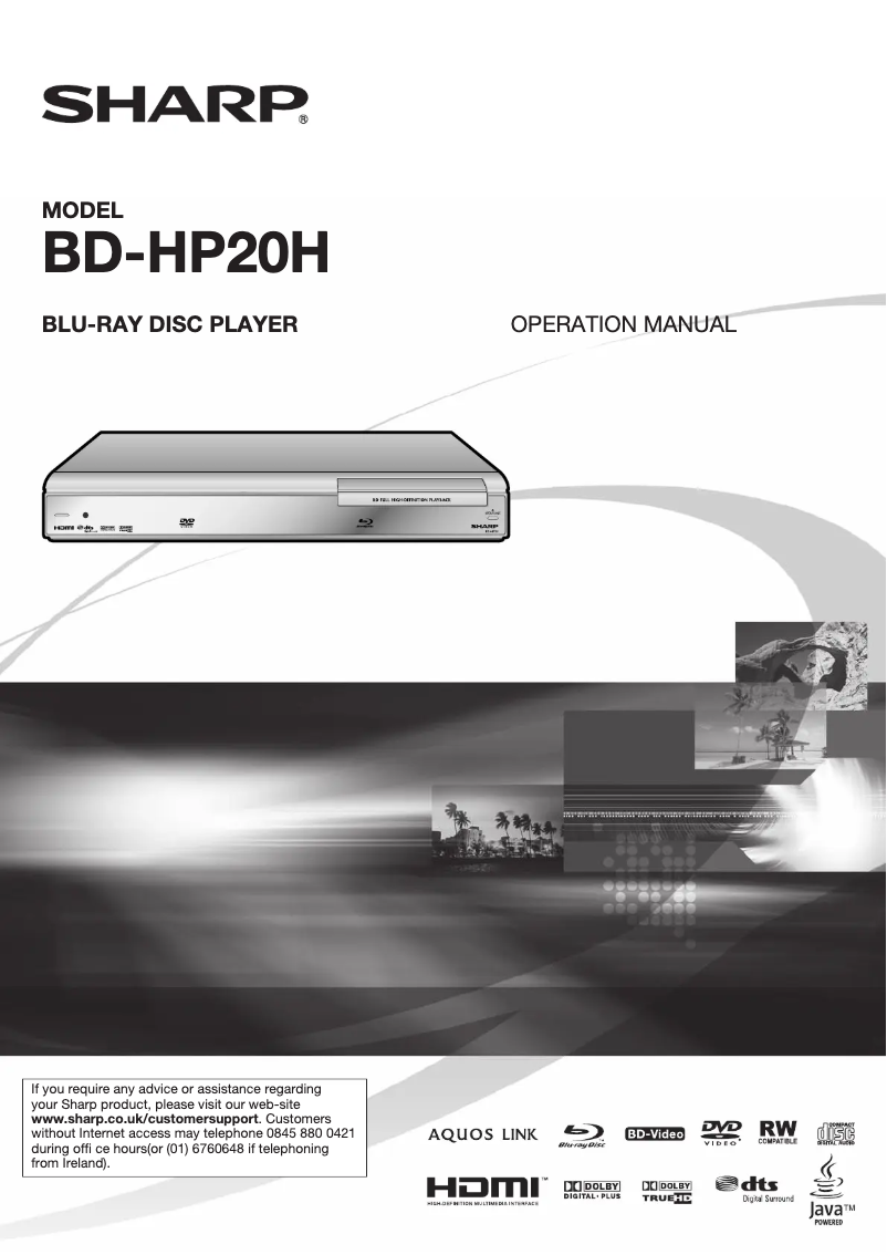 Imagen de la primera página del manual del dispositivo BDHP20H