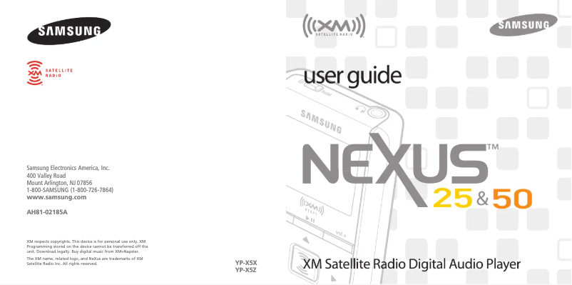 Imagen de la primera página del manual del dispositivo Nexus 50