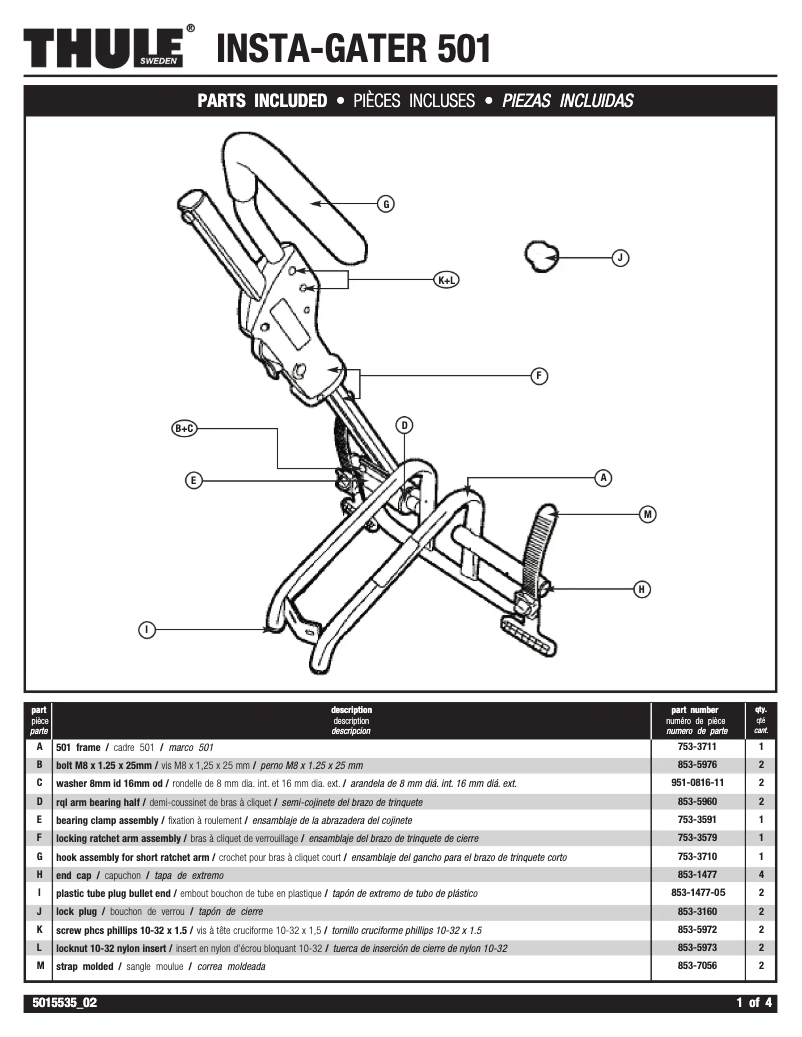 Imagen de la primera página del manual del dispositivo Insta-Gater 501