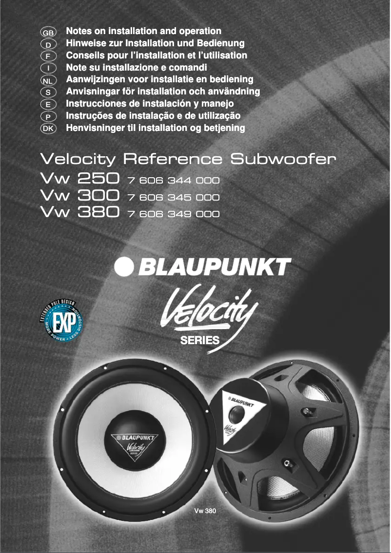 Página 1 del manual Manual de usuario Blaupunkt VW 300