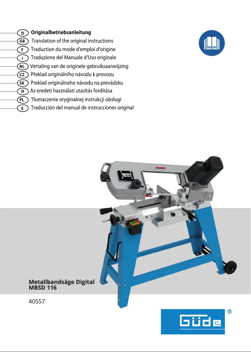 Imagen de la primera página del manual del dispositivo MBSD 116