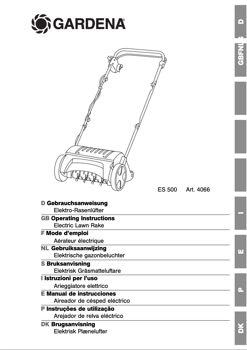 Página nº 1 - Manual de usuario Gardena ES 500
