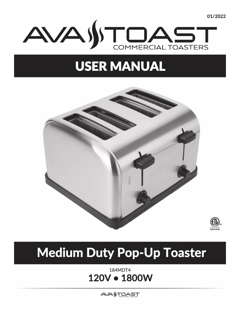 Página 1 del manual Manual de usuario AvaToast MDT4