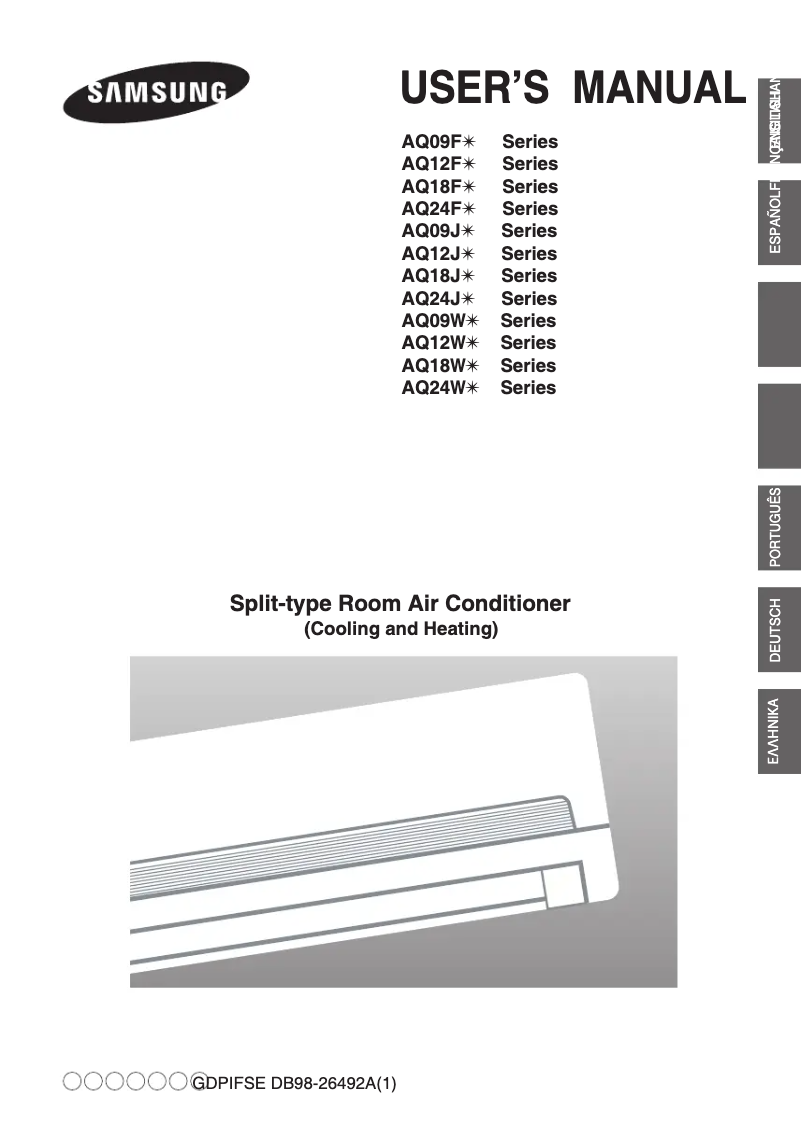 Página 1 del manual Manual de usuario Samsung AQ18FAX