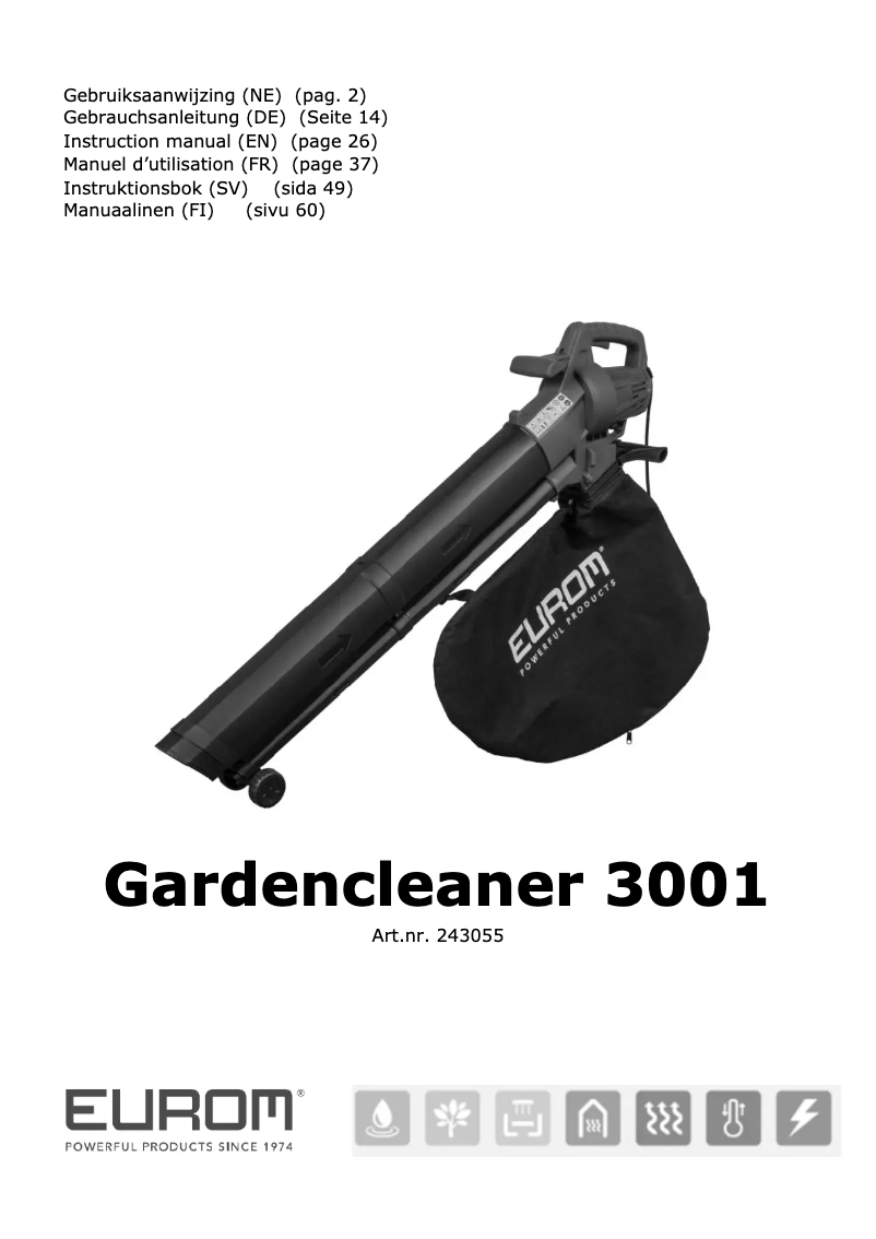 Imagen de la primera página del manual del dispositivo Gardencleaner 3001
