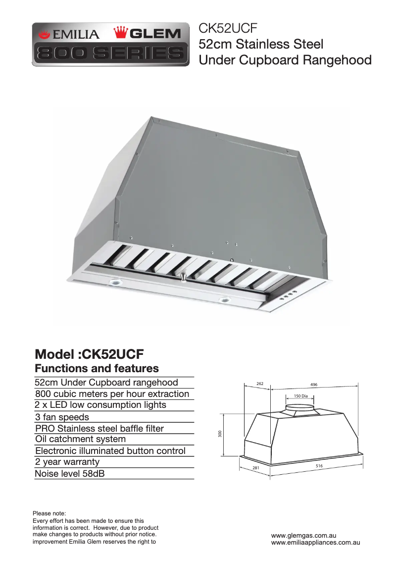 Imagen de la primera página del manual del dispositivo CK52UCF