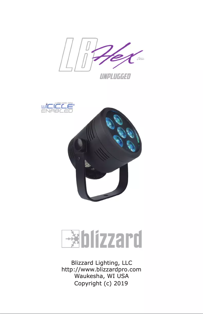 Página 1 del manual Manual de usuario Blizzard LB Hex Unplugged