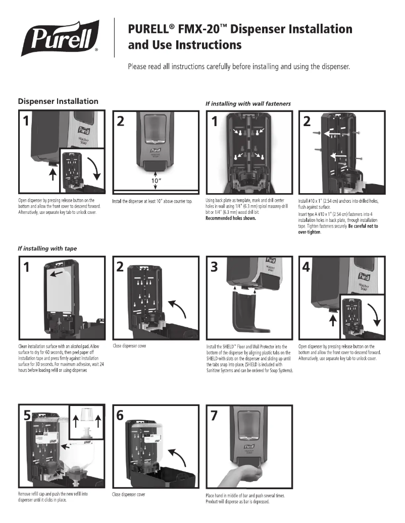 Página 1 del manual Manual de usuario Purell Healthy Soap FMX-20