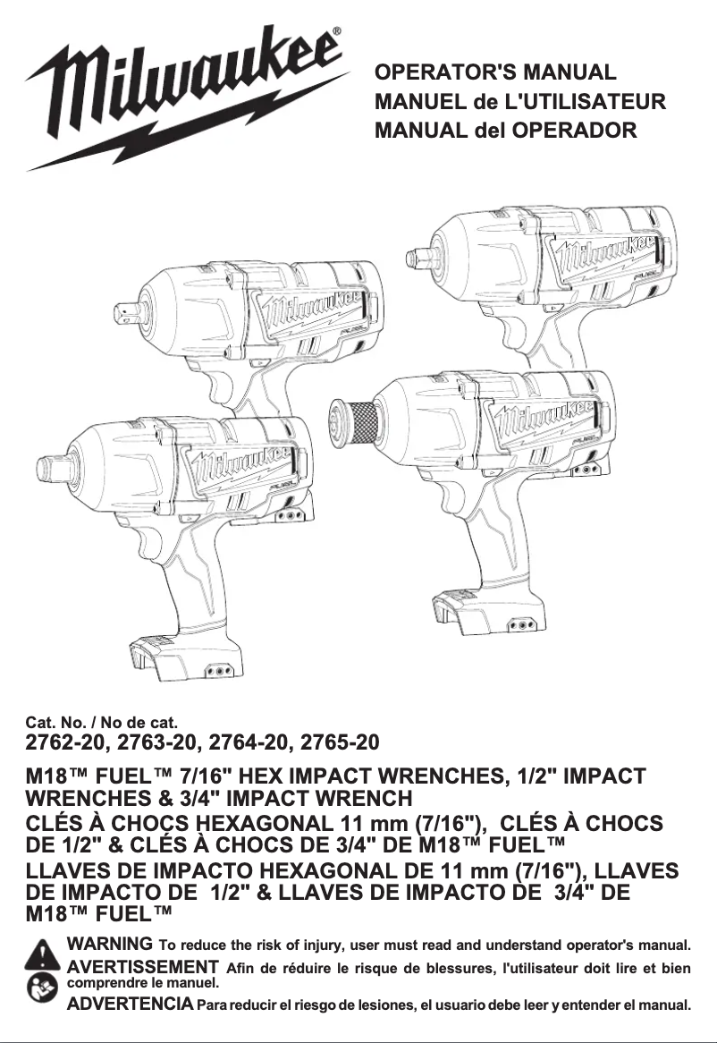Imagen de la primera página del manual del dispositivo 2764-20