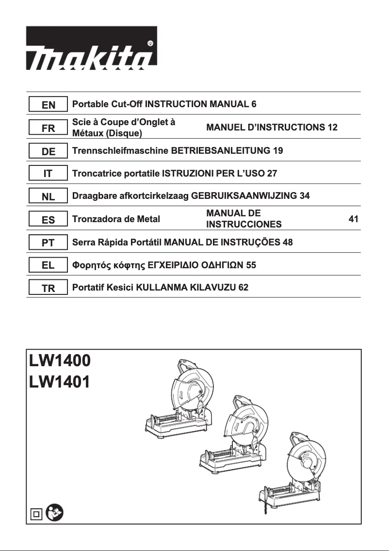Imagen de la primera página del manual del dispositivo LW1400