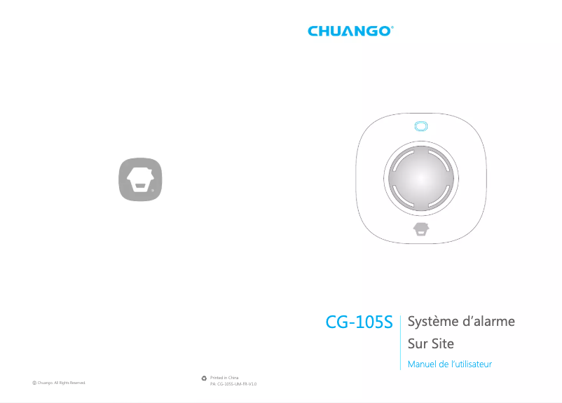 Imagen de la primera página del manual del dispositivo CG-105S
