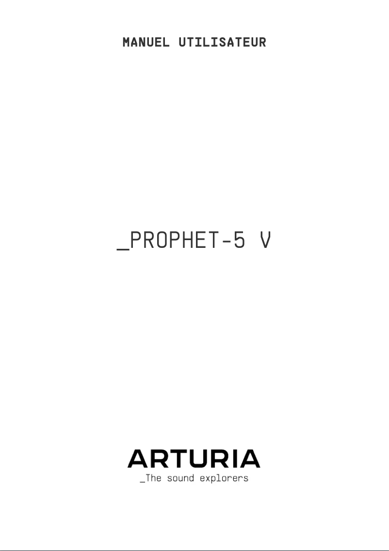 Página 1 del manual Manual de usuario Arturia Prophet-5 V