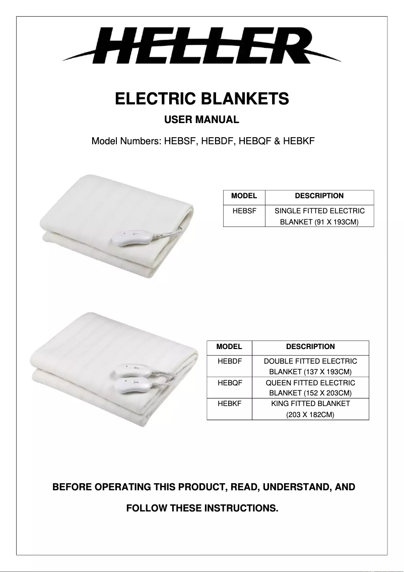 Página 1 del manual Manual de usuario Heller HEBSF2