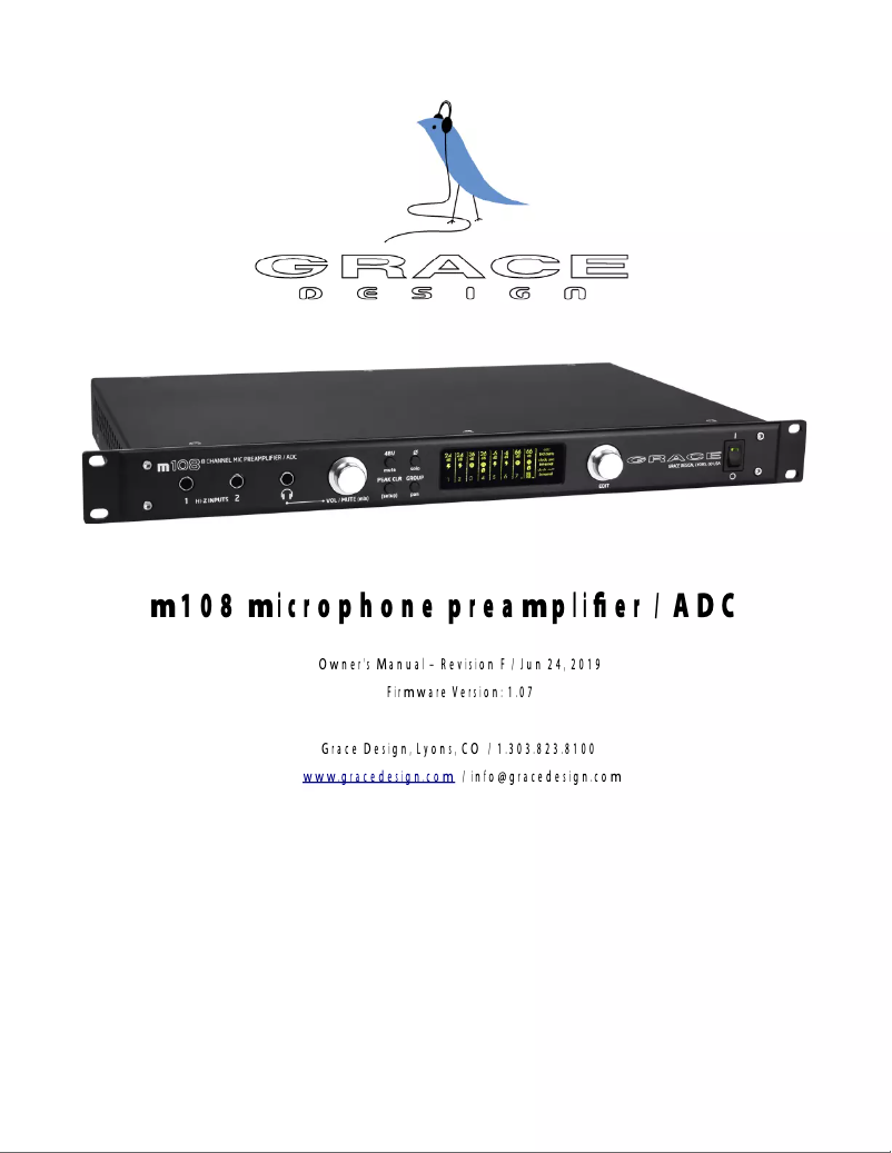 Imagen de la primera página del manual del dispositivo M108