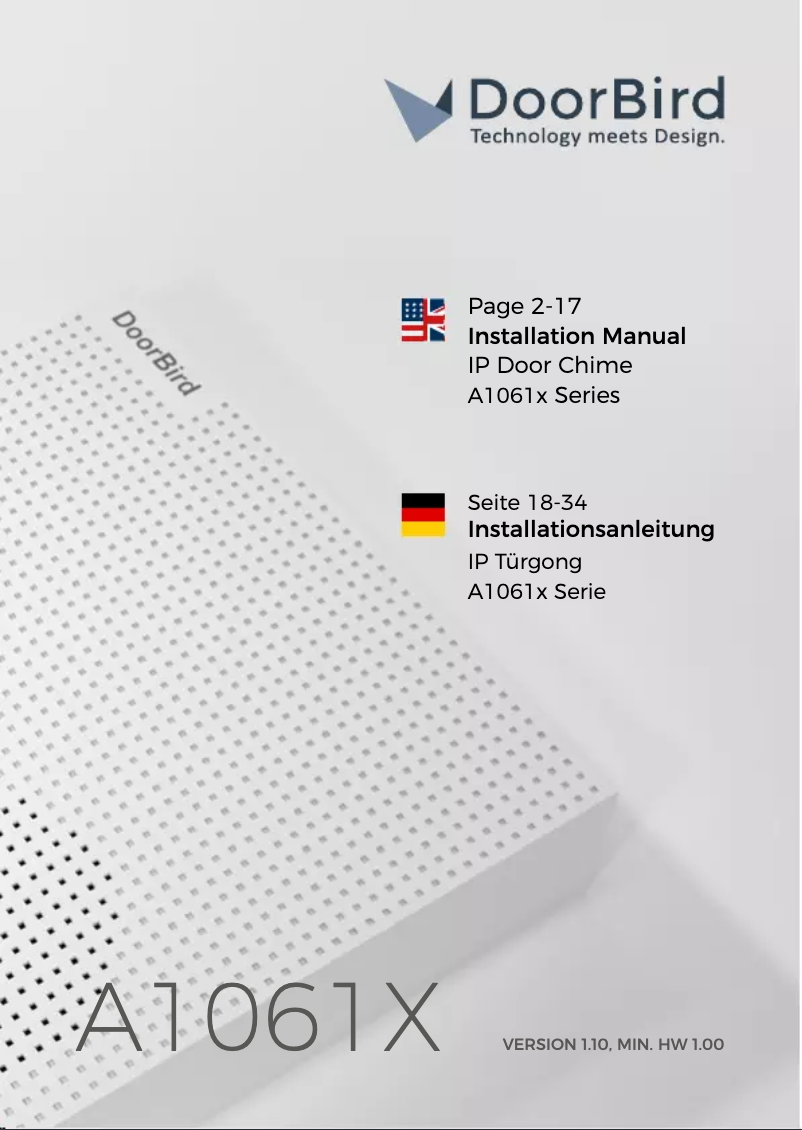 Página nº 1 - Manual de usuario DoorBird A1061W
