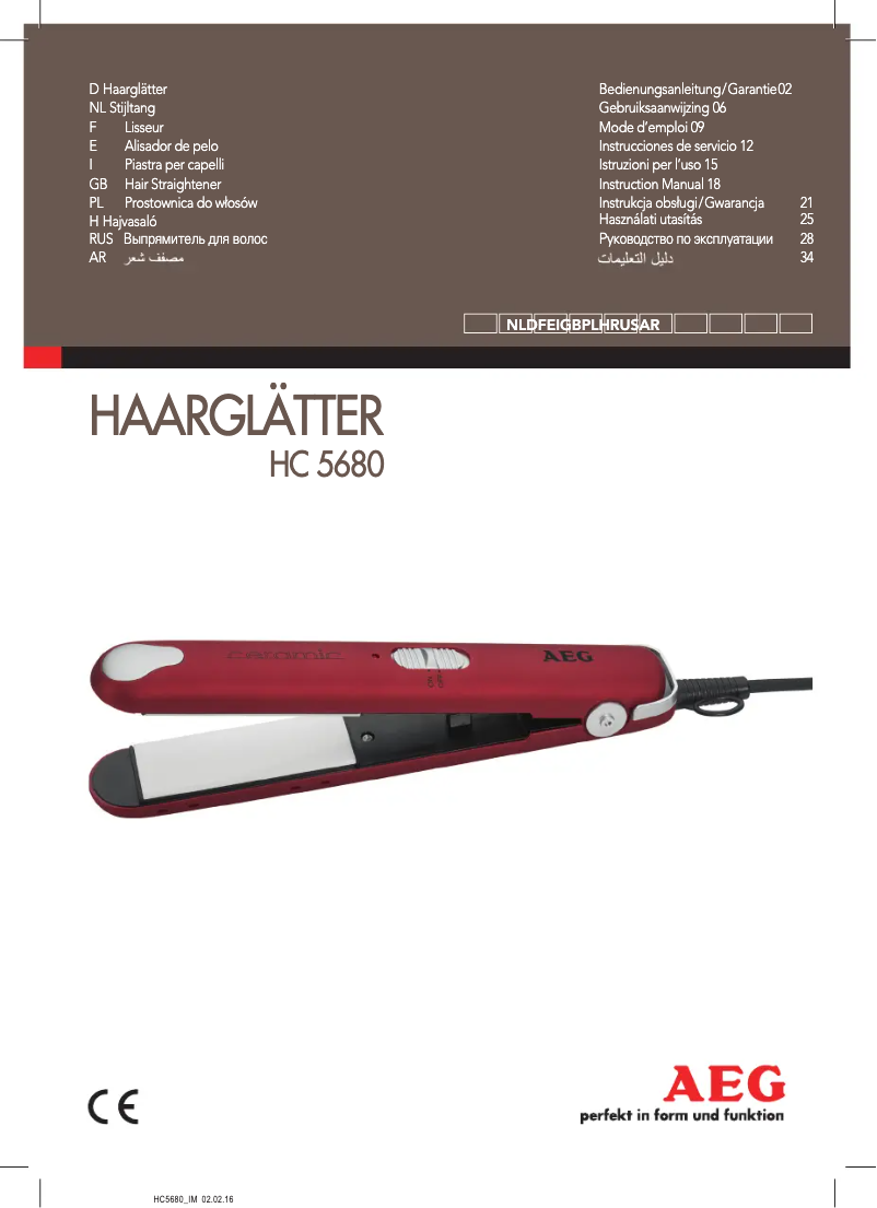 Imagen de la primera página del manual del dispositivo HC 5680