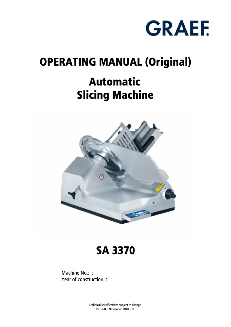 Imagen de la primera página del manual del dispositivo SA 3370