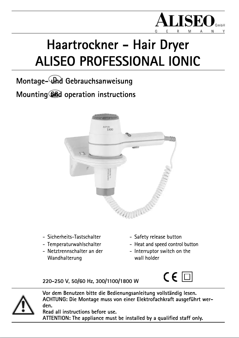 Imagen de la primera página del manual del dispositivo Professional Ionic
