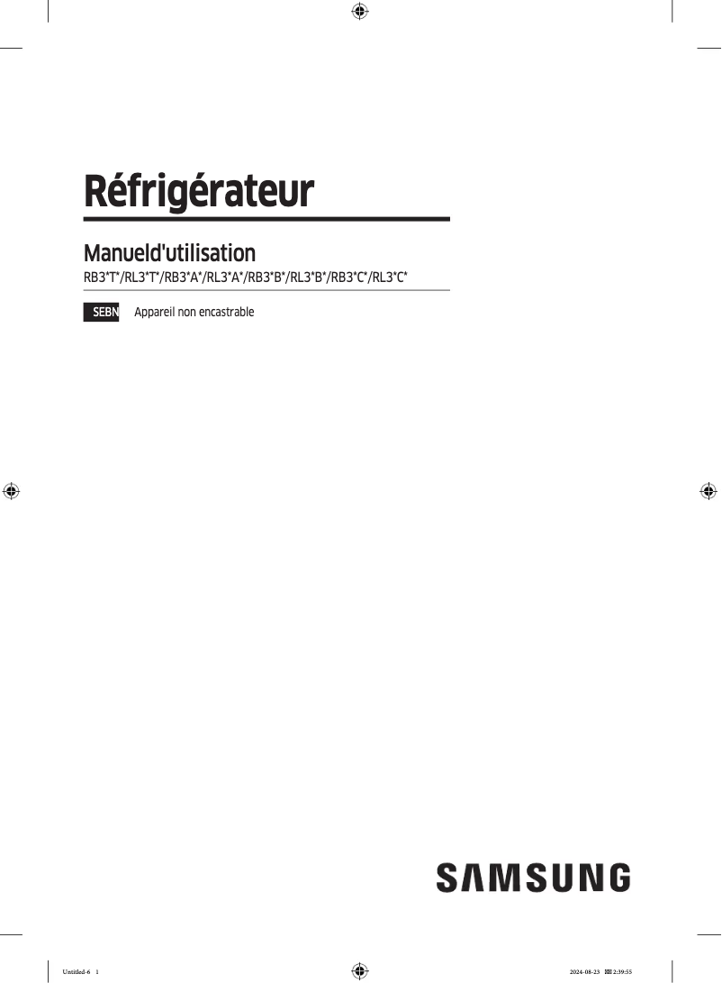 Imagen de la primera página del manual del dispositivo RB34A7B5D18