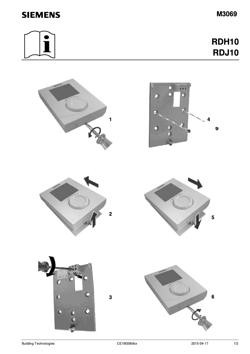 Imagen de la primera página del manual del dispositivo RDJ10