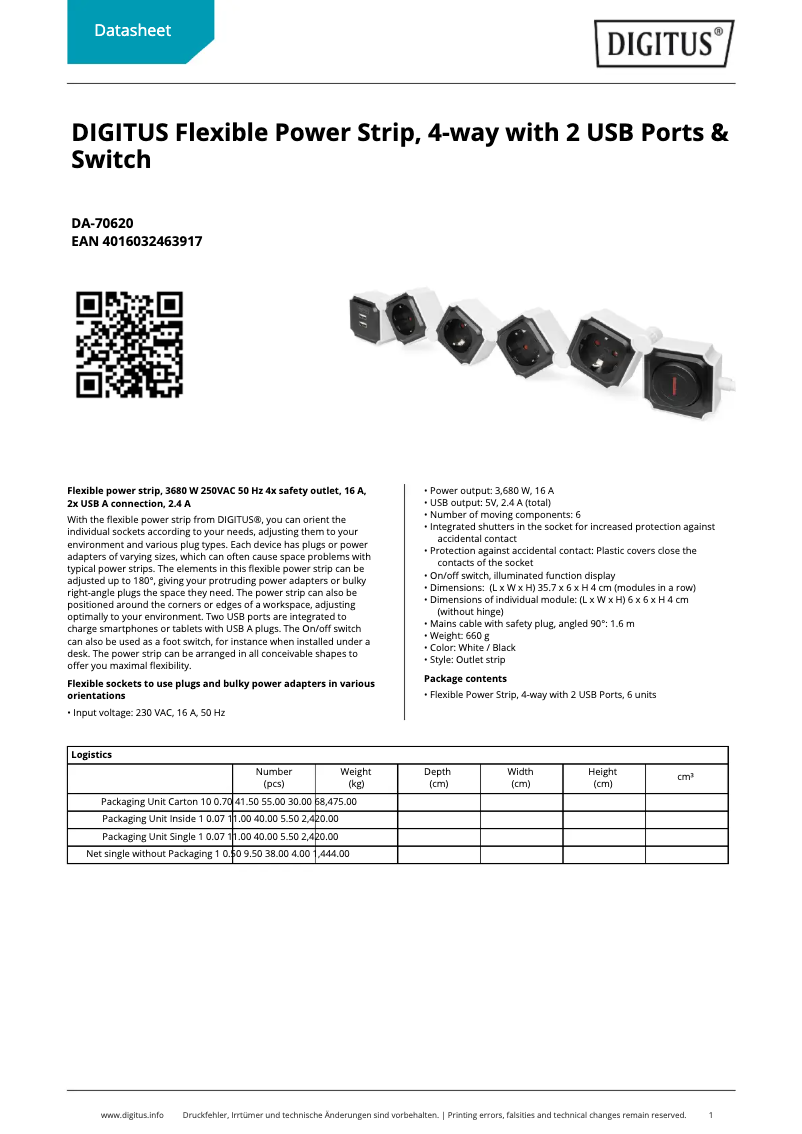 Imagen de la primera página del manual del dispositivo DA-70620