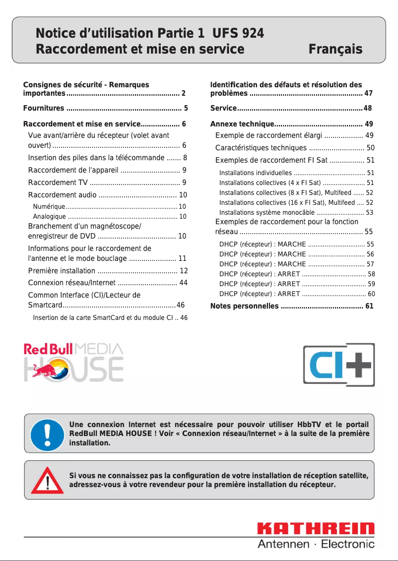 Imagen de la primera página del manual del dispositivo UFS 924