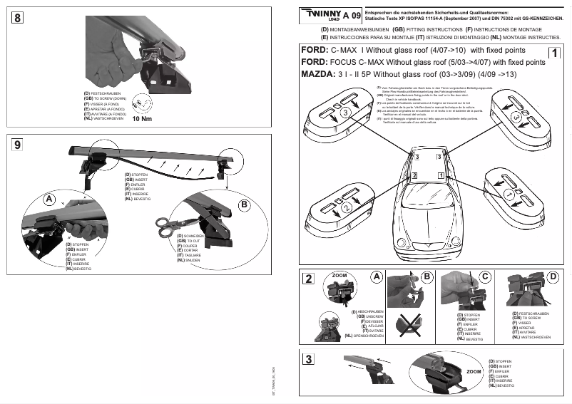 Imagen de la primera página del manual del dispositivo A 09