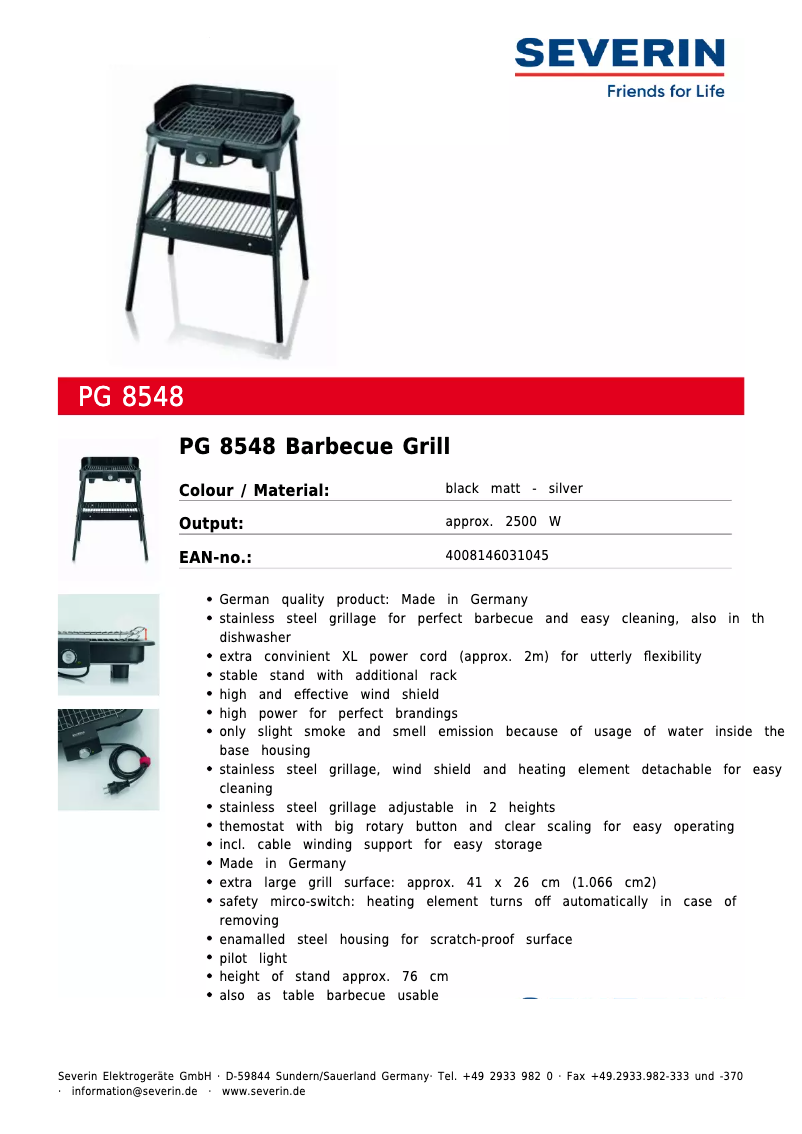 Imagen de la primera página del manual del dispositivo PG 8548