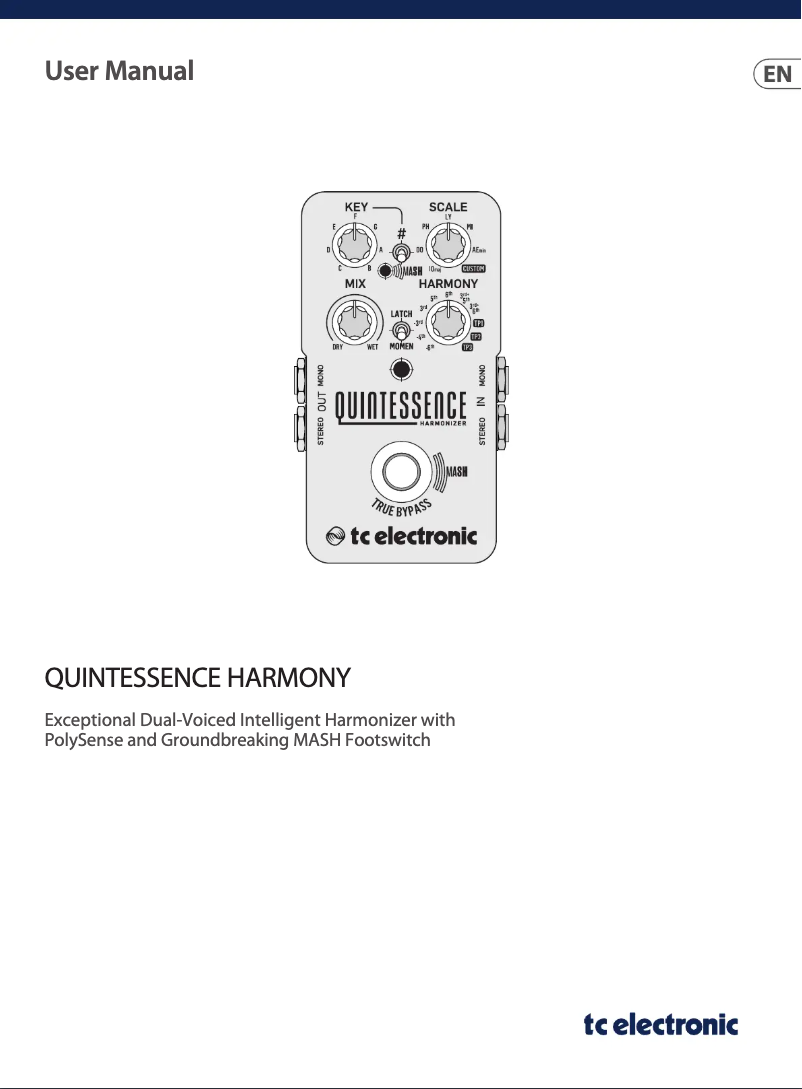 Imagen de la primera página del manual del dispositivo Quintessence Harmony
