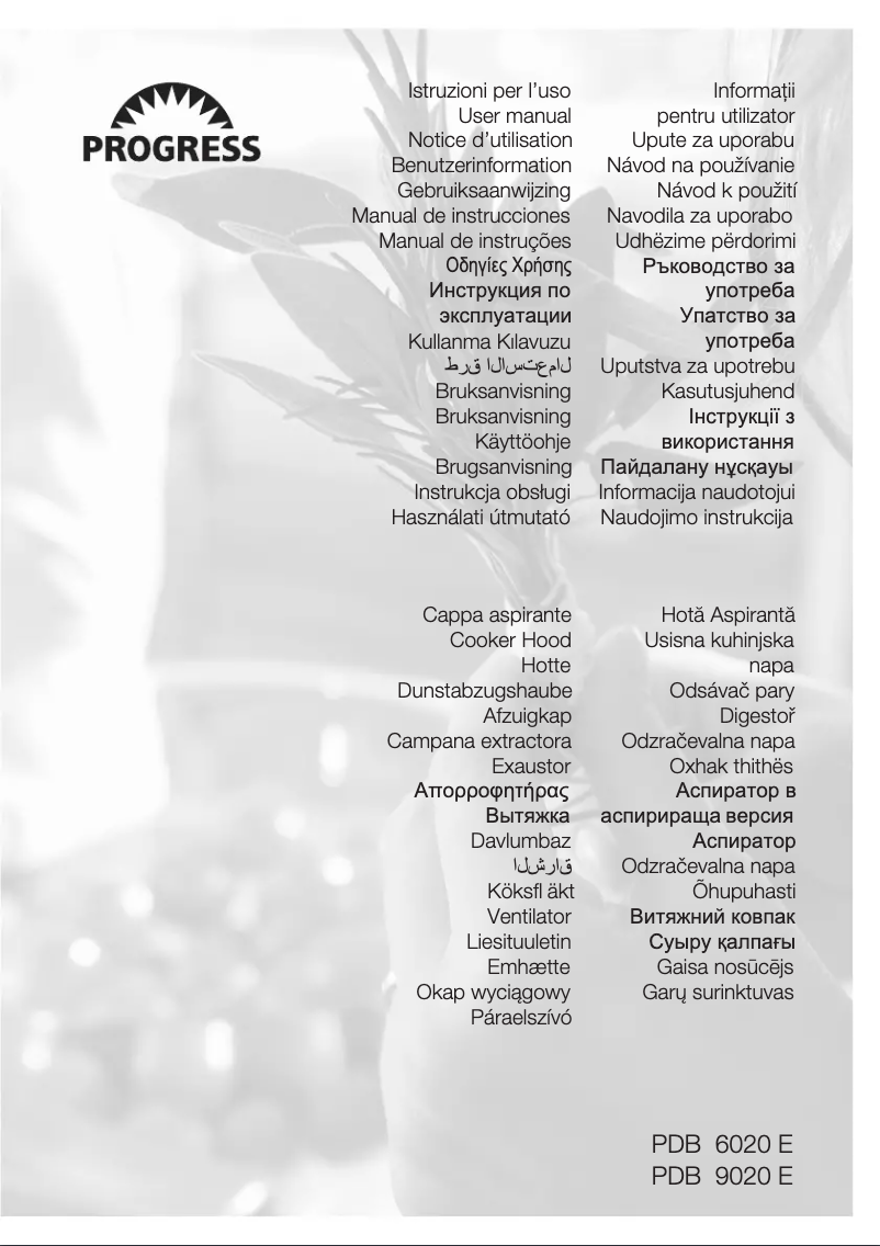 Imagen de la primera página del manual del dispositivo PDB6020E