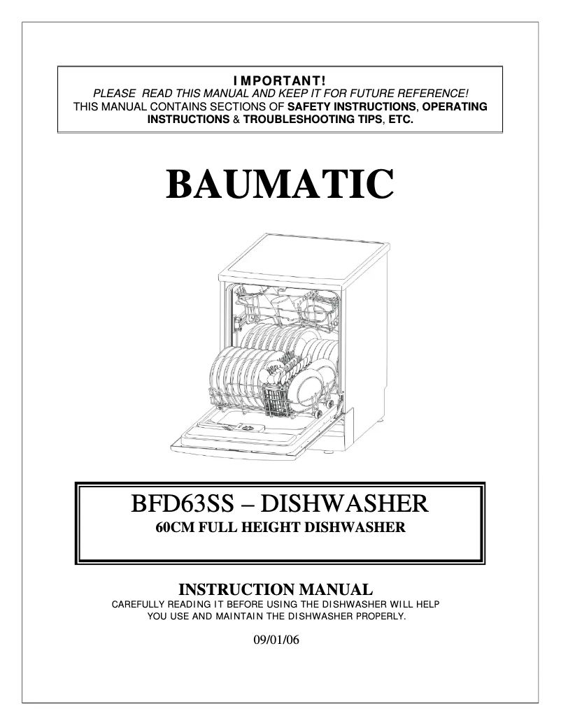 Página 1 del manual Manual de usuario Baumatic BFD63