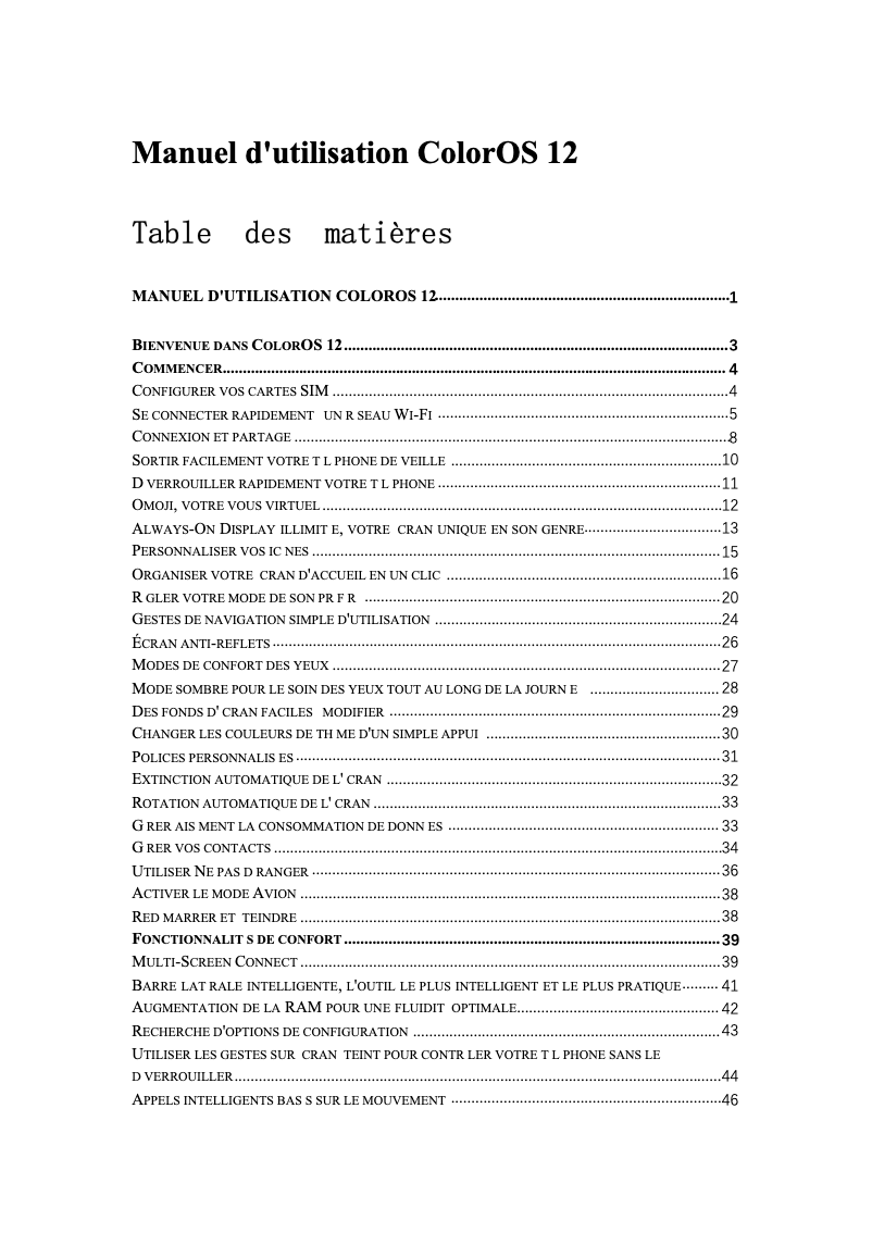 Imagen de la primera página del manual del dispositivo Reno 8 Pro 5G
