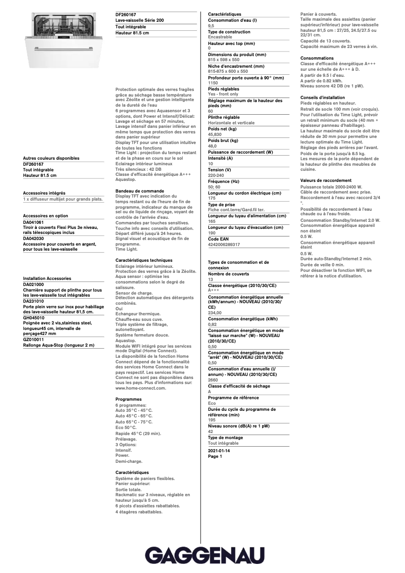 Imagen de la primera página del manual del dispositivo DF260167