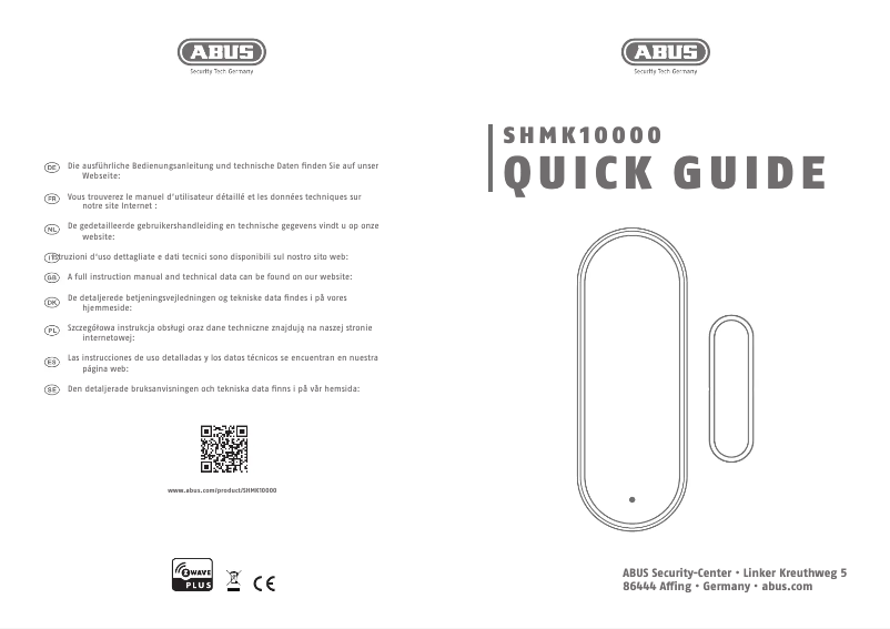 Imagen de la primera página del manual del dispositivo SHMK10000