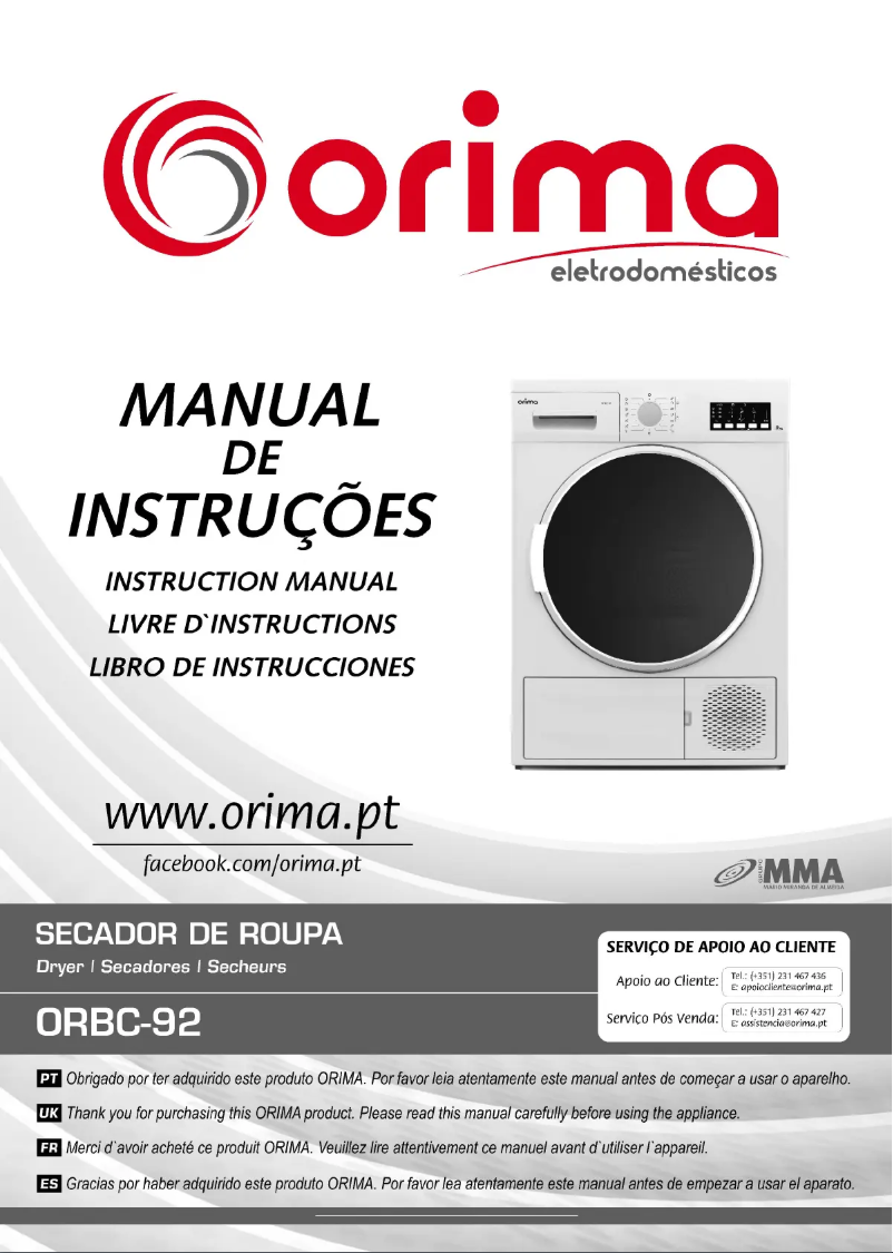 Página 1 del manual Manual de usuario Orima ORBC-92
