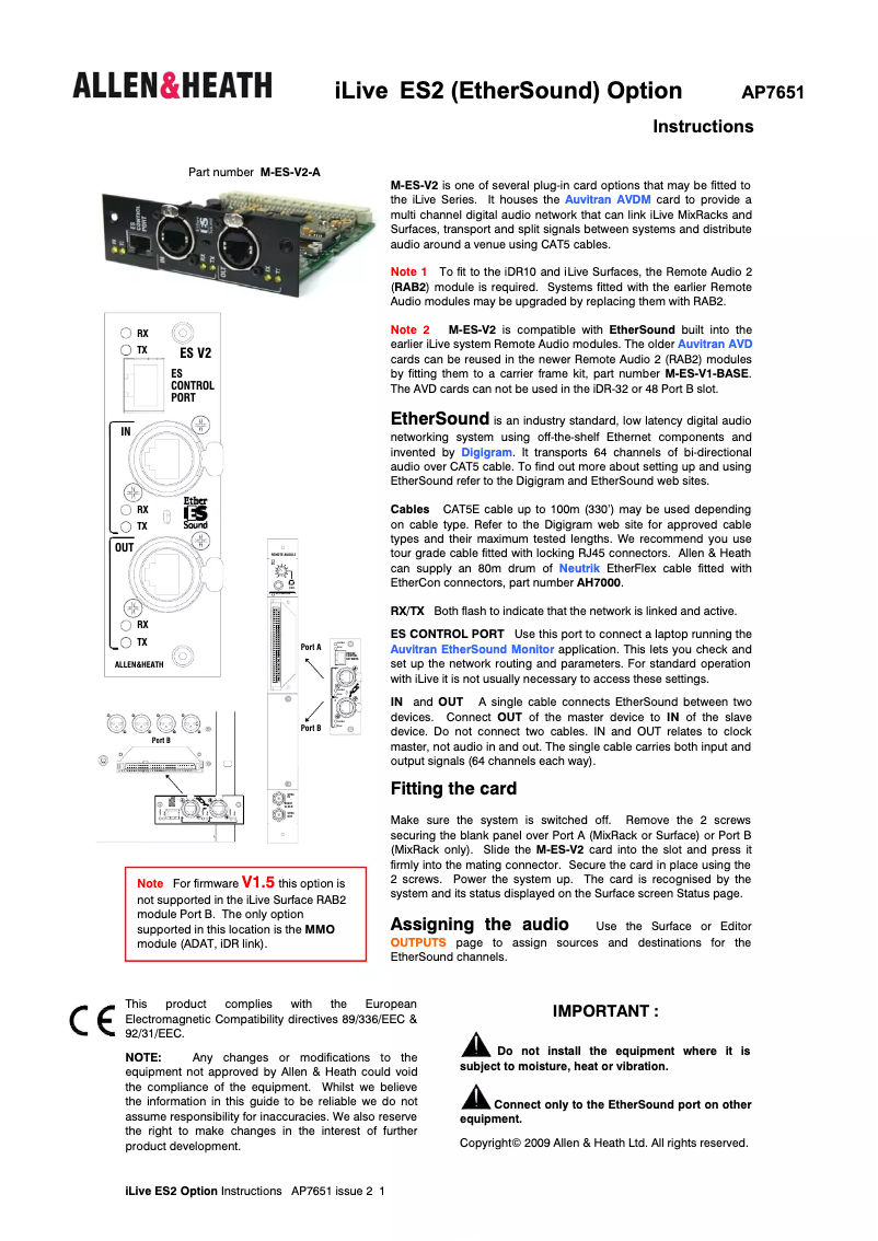 Imagen de la primera página del manual del dispositivo iLive ES2