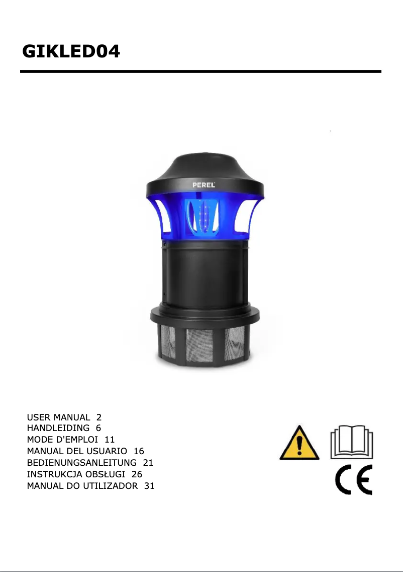 Página 1 del manual Manual de usuario Perel GIKLED04