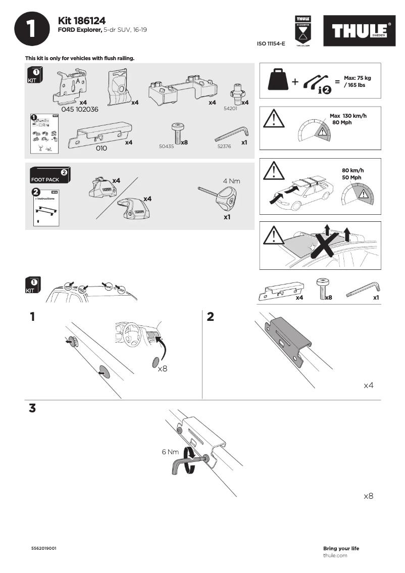 Imagen de la primera página del manual del dispositivo Kit 186124