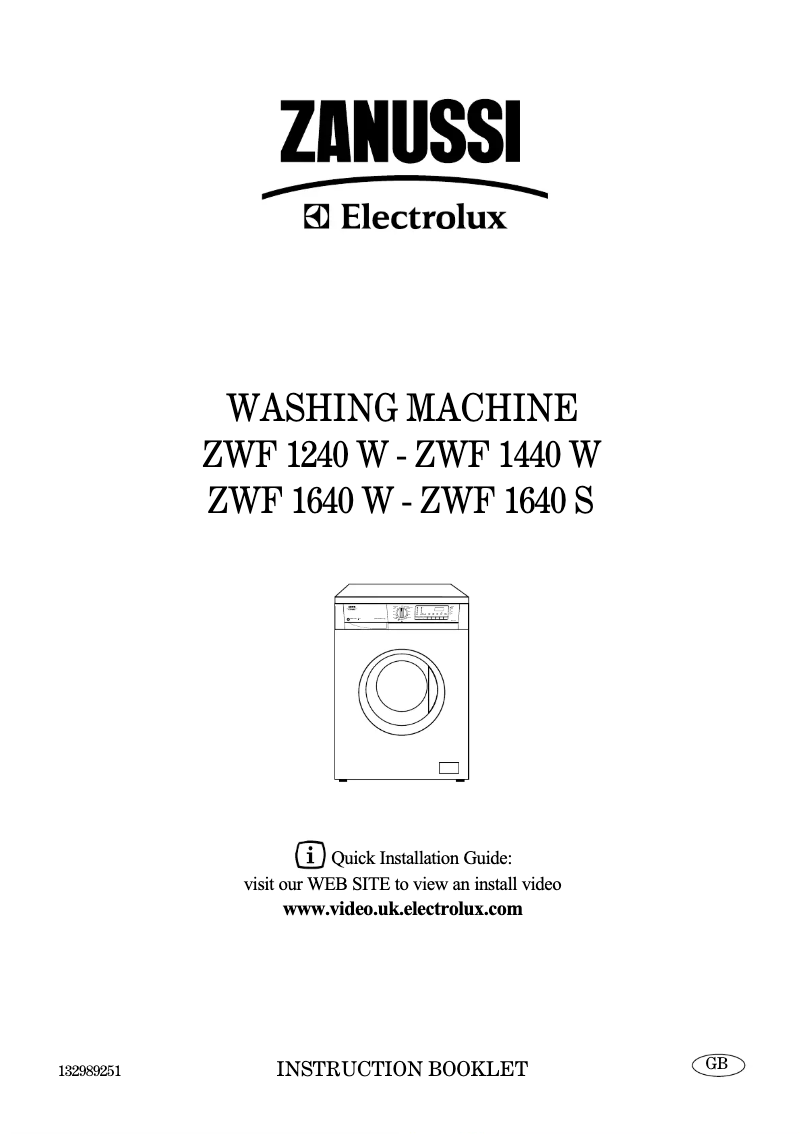 Página 1 del manual Manual de usuario Zanussi-Electrolux ZWF 1640 S