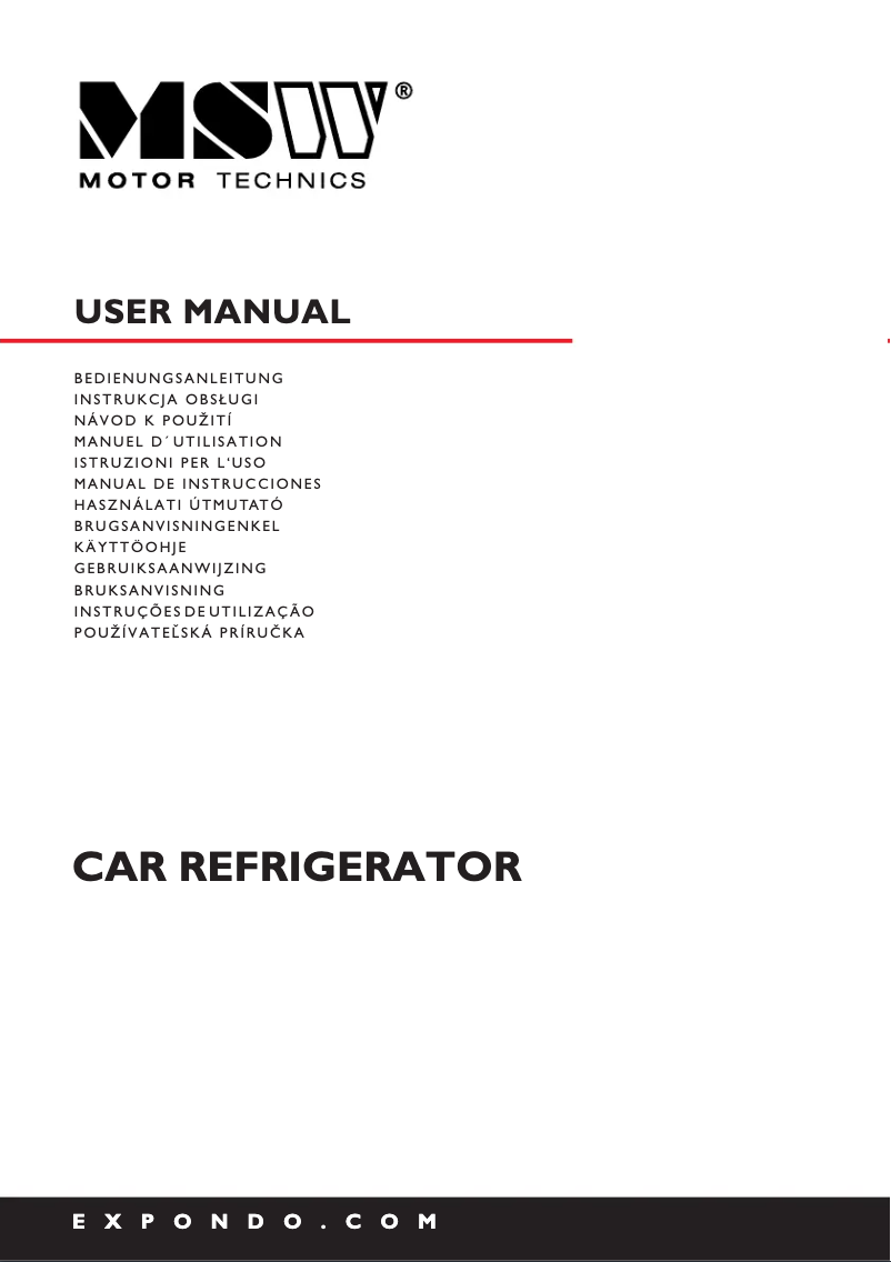 Imagen de la primera página del manual del dispositivo MSW-CRF40-BT