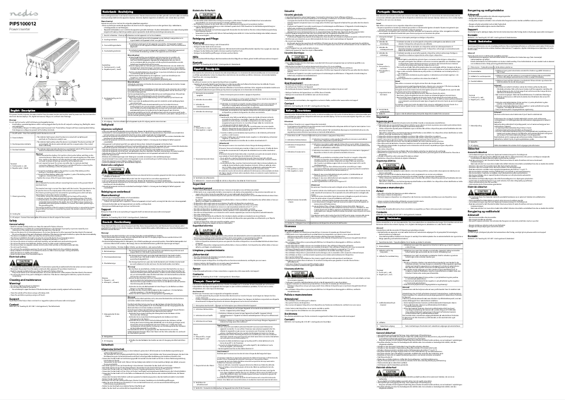 Página nº 1 - Manual de usuario Nedis PIPS100024