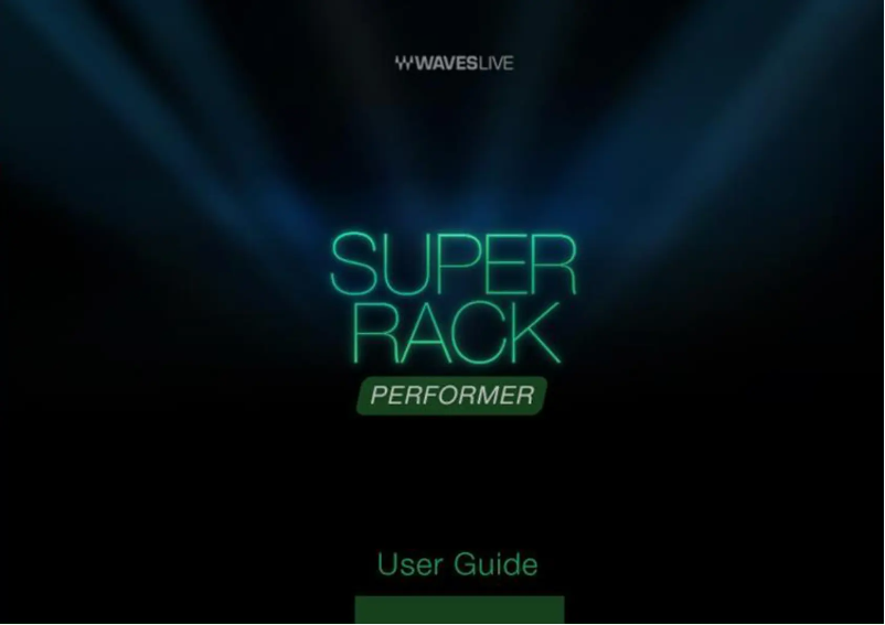 Imagen de la primera página del manual del dispositivo SuperRack Performer