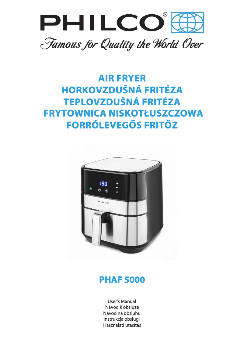 Imagen de la primera página del manual del dispositivo PHAF 5000