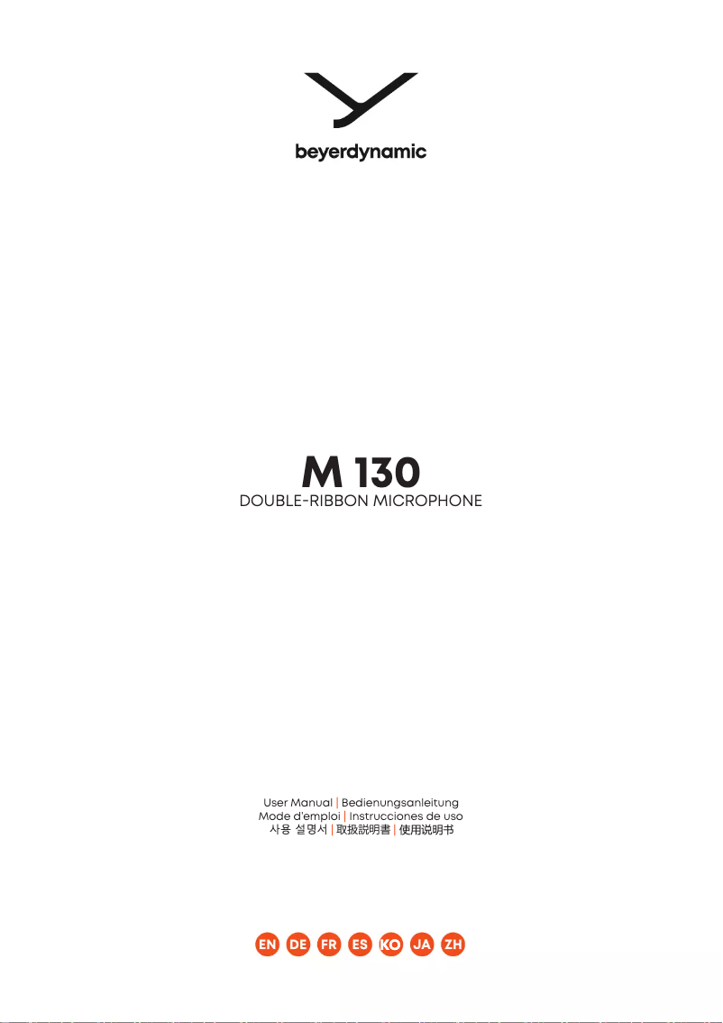 Página 1 del manual Manual de usuario Beyerdynamic M 130