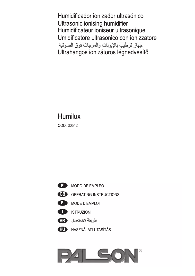 Imagen de la primera página del manual del dispositivo Humilux 30542
