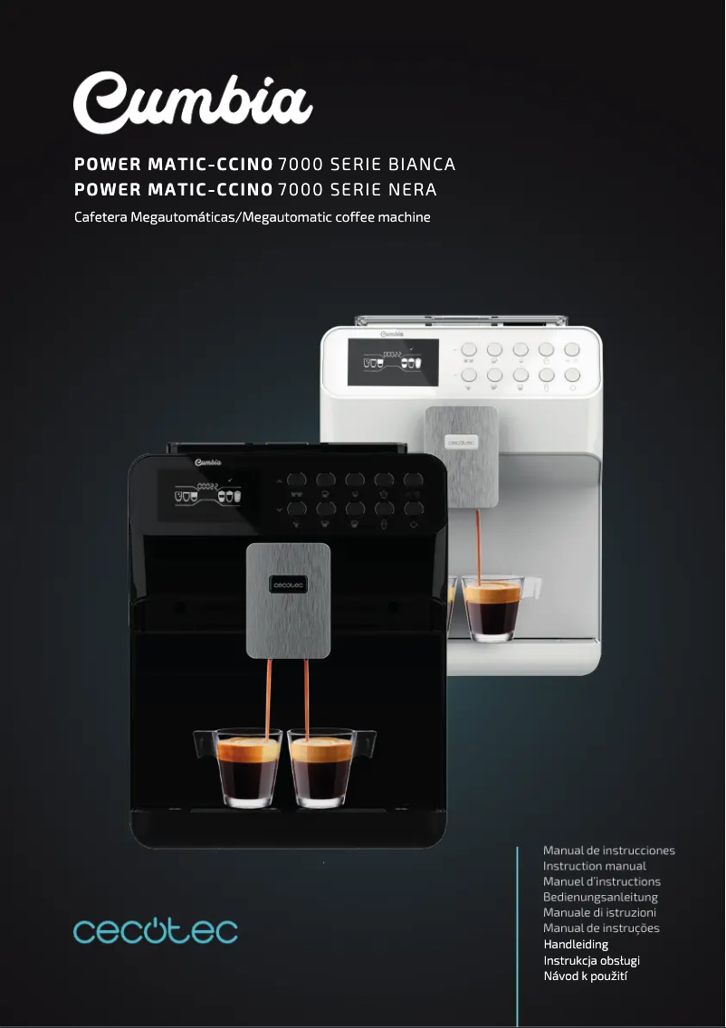 Imagen de la primera página del manual del dispositivo Nera Power Matic-ccino 7000